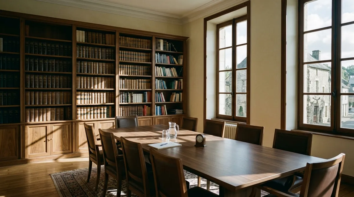 Salle de réunion d'une étude notariale